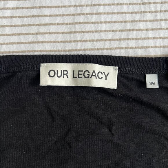 Our Legacy Deep Neck Long Sleeve Top - Picture 3 of 6
